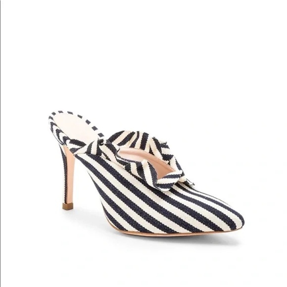 Loeffler Randall Langley Stripe Ruffled Mules